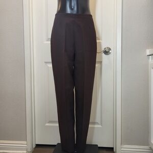 Vintage A-list By Wrapper Dress Pant Size 6 Made in USA Dark Brown